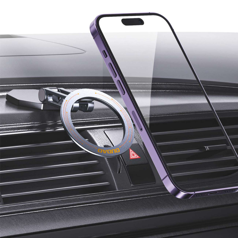 F17+ magnetinis automobilinio telefono laikiklis prietaisų skydelyje, pilkas