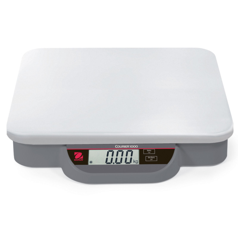 OHAUS COURIER 1000 LCD nešiojamos sandėlio platforminės svarstyklės 32x28cm 20Kg / 10g