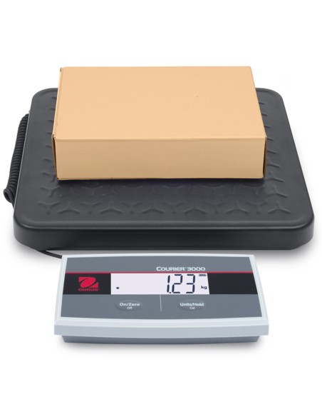 
OHAUS COURIER 3000 LCD pašto platforminės svarstyklės siuntiniams 33x32cm 35kg / 20g
