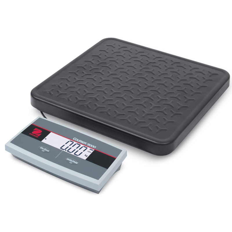 OHAUS COURIER 3000 LCD pašto platforminės svarstyklės siuntiniams 33x32cm 200Kg / 100g