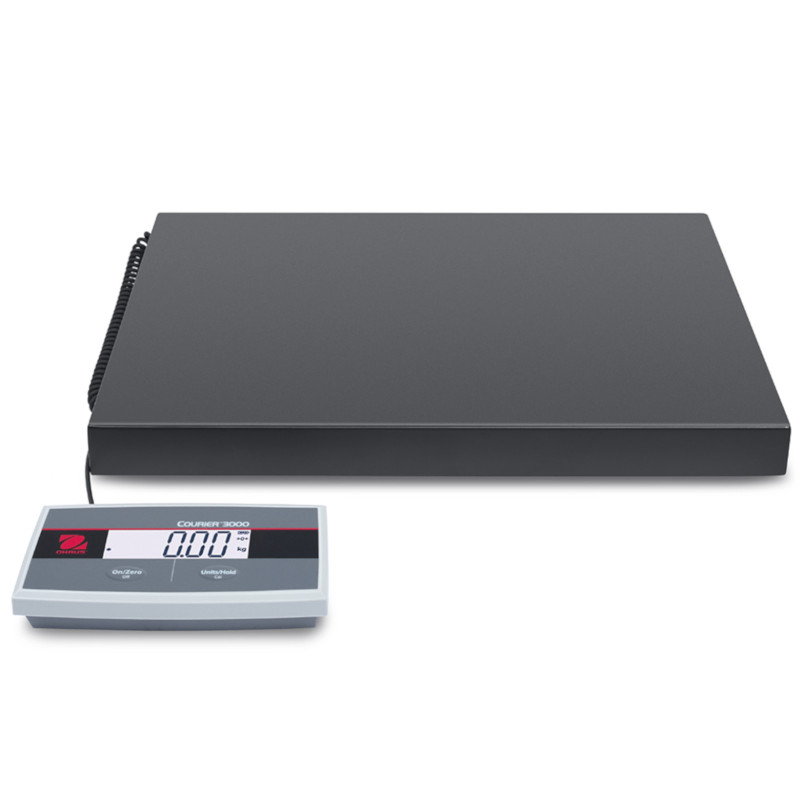 
OHAUS COURIER 3000 LCD pašto platforminės svarstyklės siuntiniams 52x40cm 75kg / 50g
