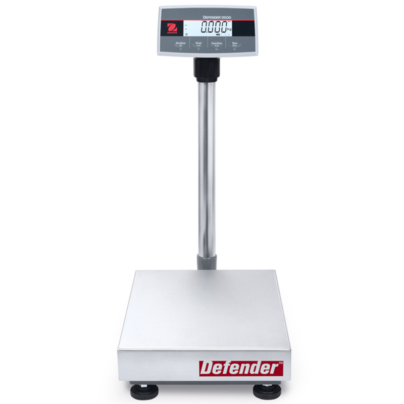 Sandėlio platforminės svarstyklės su legalizavimu OHAUS DEFENDER 2500 LCD 40x50cm 150Kg / 50g