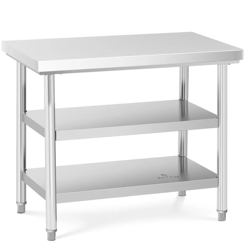 Stalas, centrinis plieninis stalviršis, 2 lentynos, 100 x 60 cm, iki 600 kg
Stalas, centrinis plieninis stalviršis, 2 lentynos, 100 x 60 cm, iki 600 kg
