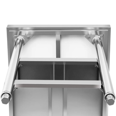 Stalas, centrinis plieninis stalviršis, 2 lentynos, 100 x 60 cm, iki 600 kg
 
Stalas, centrinis plieninis stalviršis, 2 lentynos, 100 x 60 cm, iki 600 kg