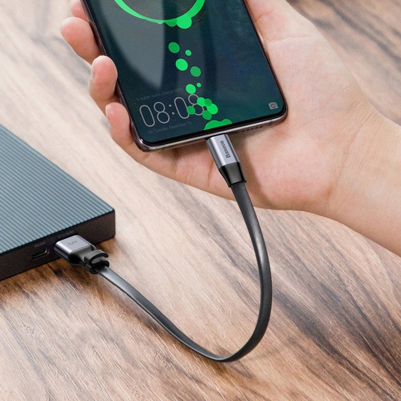 Paprastas plokščias kabelis USB laidas USB-C 5A...