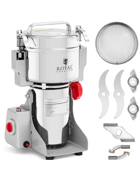 
Profesionalus elektrinis malūnėlis prieskoniams, žolelėms, kavai, riešutams, 800 g, 2100 W
