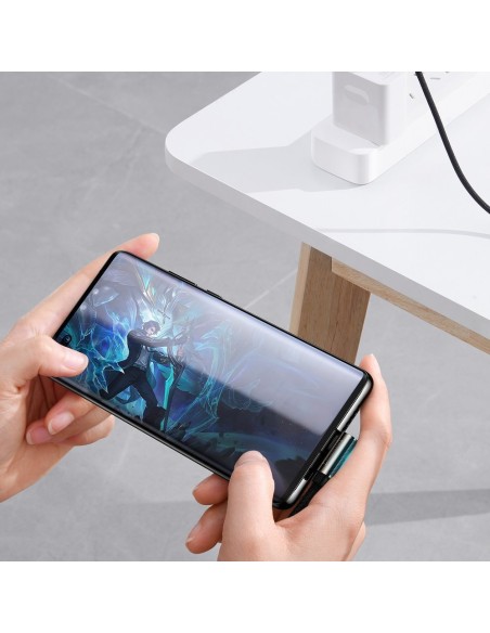 Legendinis kampinis laidas greitas įkrovimas USB-C USB-C 100W 5A 1m juodas Legendinis kampinis laidas greitas įkrovimas USB-C USB-C 100W 5A 1m juodas