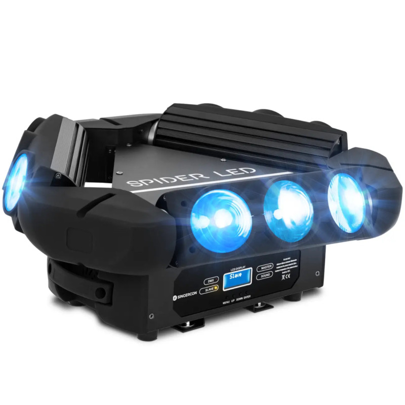 DJ spider LED scenos apšvietimo judanti galvutė