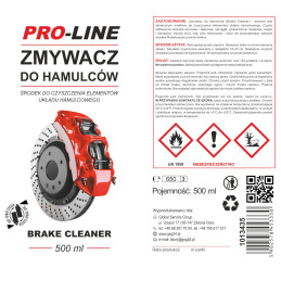 Valymo priemonė stabdžiams ir stabdžių sistemoms valyti PRO-LINE purškalas 500 ml