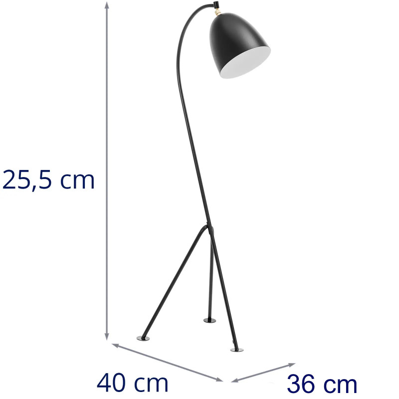 Metalinis toršeras su reguliuojamu E27 gaubtu, 125 cm