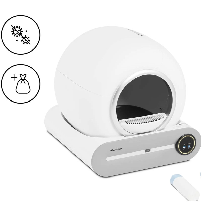 
Savaime išsivalanti kačių kraiko dėžė su plazmine sterilizacija, valdoma programa
