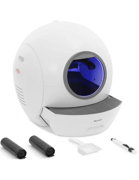 
Savaime išsivalanti kačių kraiko dėžė su UV sterilizacija, valdoma aplikacija
