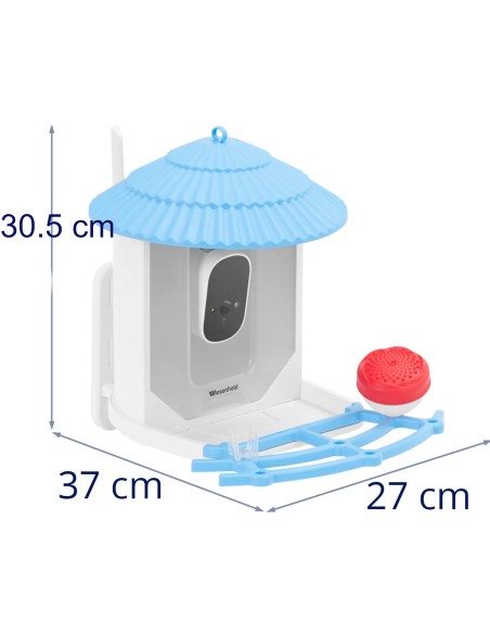 Išmani paukščių lesykla su 4 MP HD kamera ir 2,5 l saulės baterija
 
Išmani paukščių lesykla su 4 MP HD kamera ir 2,5 l saulės baterija
