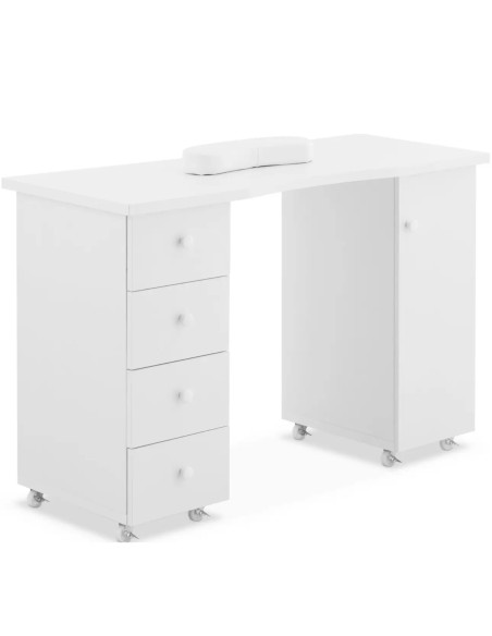 Stalinis kosmetinis manikiūro stalas su stalčiais ir spintele ant ratukų 119 x 45 x 78 cm baltas
 
Stalinis kosmetinis manikiūro stalas su stalčiais ir spintele ant ratukų 119 x 45 x 78 cm baltas