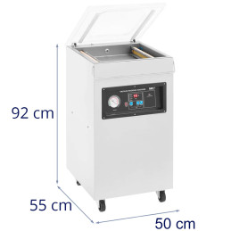 
Kamerinė vakuuminio pakavimo mašina maistui, elektronikai, laisvai stovinti, 40 cm, 900 W
