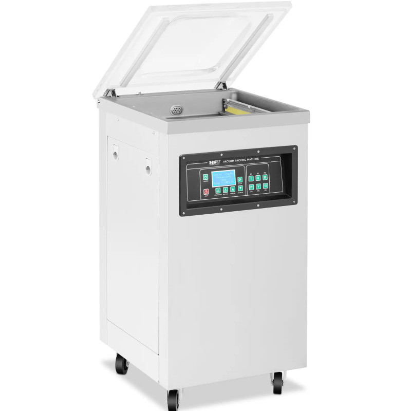 Kamerinė vakuuminio pakavimo mašina maistui, elektronikai, laisvai stovinti, LCD, 40 cm, 900 W