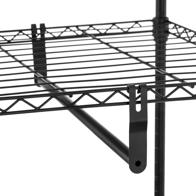Vielinė kabykla drabužiams rūbinei 4 lentynos 3 pakabos 120 x 45 x 179,5 cm iki 270 kg
