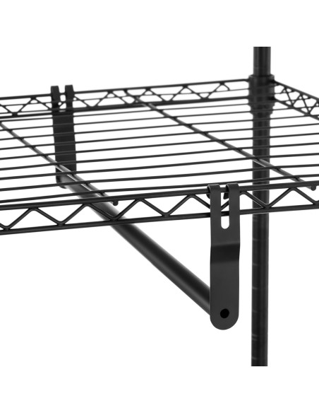 Vielinė kabykla drabužiams rūbinei 4 lentynos 3 pakabos 120 x 45 x 179,5 cm iki 270 kg Vielinė kabykla drabužiams rūbinei 4 lentynos 3 pakabos 120 x 45 x 179,5 cm iki 270 kg