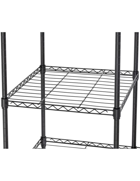 Vielinė kabykla drabužiams rūbinei 4 lentynos 3 pakabos 120 x 45 x 179,5 cm iki 270 kg Vielinė kabykla drabužiams rūbinei 4 lentynos 3 pakabos 120 x 45 x 179,5 cm iki 270 kg