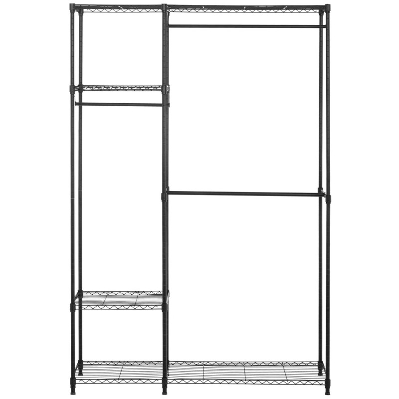 Vielinė kabykla drabužiams rūbinei 4 lentynos 3 pakabos 120 x 45 x 179,5 cm iki 270 kg