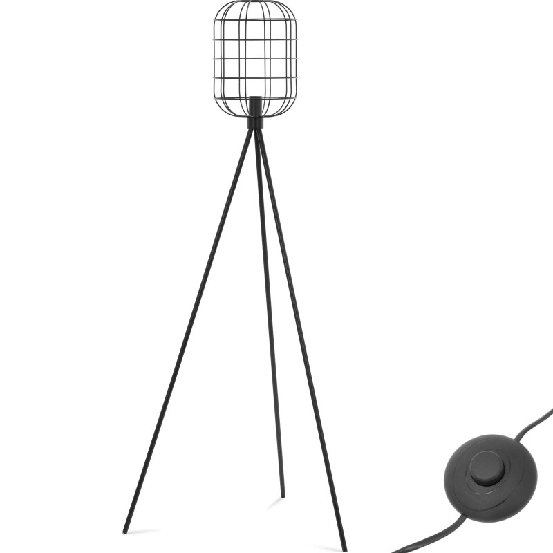 
Grindinis šviestuvas su E27 tinklelio gaubtu, 163 cm
