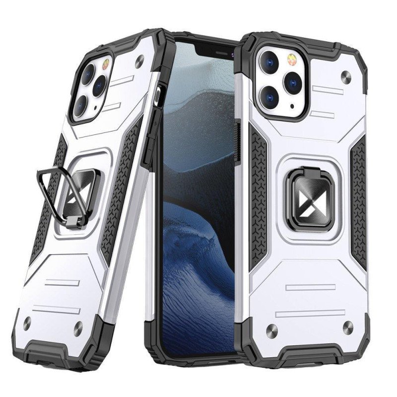 
Šarvuotas dėklas iPhone 14 Pro Max, magnetinis laikiklis Ring Armor, sidabrinis
