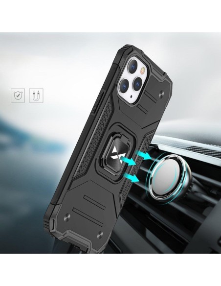 
Šarvuotas dėklas iPhone 14 Pro, magnetinis laikiklis Ring Armor, juodas
