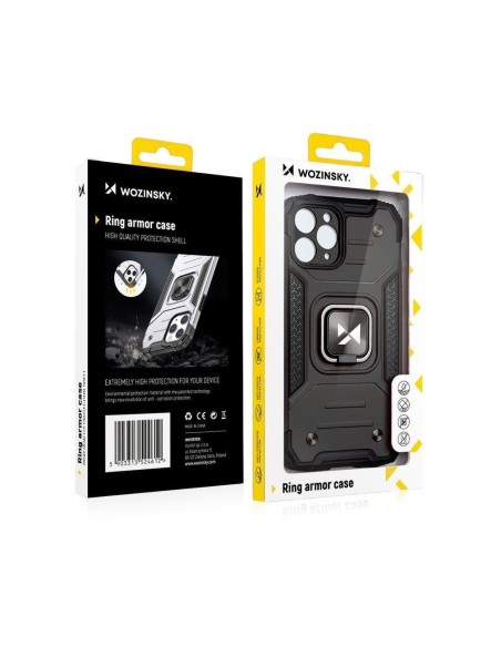 
Šarvuotas dėklas iPhone 14 Pro, magnetinis laikiklis Ring Armor, juodas
