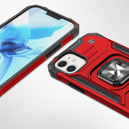 
Šarvuotas dėklas iPhone 14 Plus, magnetinis laikiklis Ring Armor, raudonas
