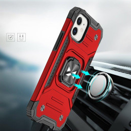 
Šarvuotas dėklas iPhone 14 Plus, magnetinis laikiklis Ring Armor, raudonas
