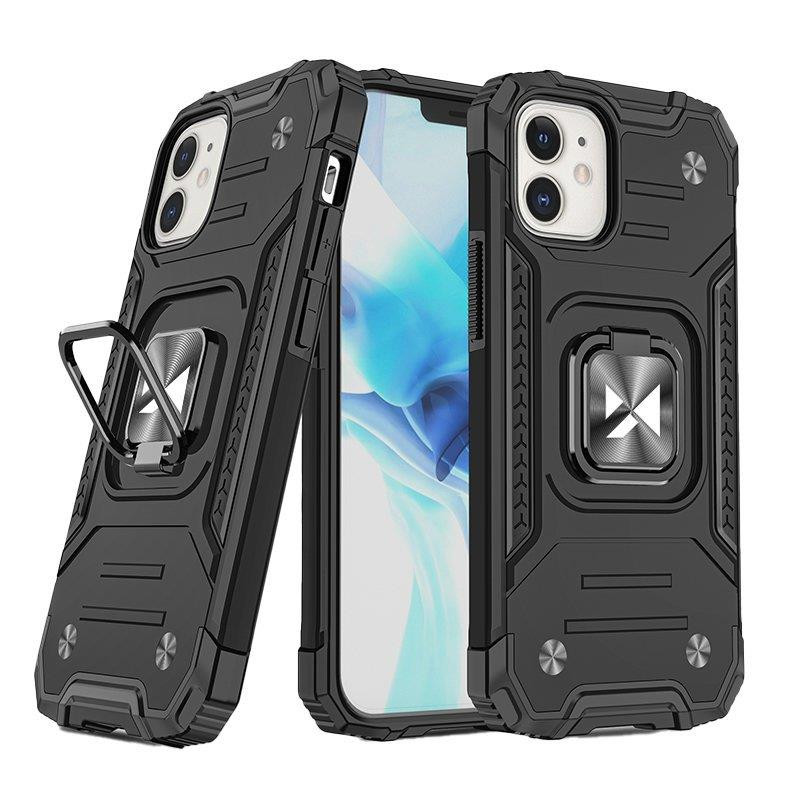 
Šarvuotas dėklas iPhone 14 Plus, Ring Armor magnetinis laikiklis, juodas
