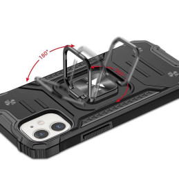 
Šarvuotas dėklas iPhone 14 Plus, Ring Armor magnetinis laikiklis, juodas
