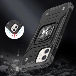 
Šarvuotas dėklas iPhone 14 Plus, Ring Armor magnetinis laikiklis, juodas

