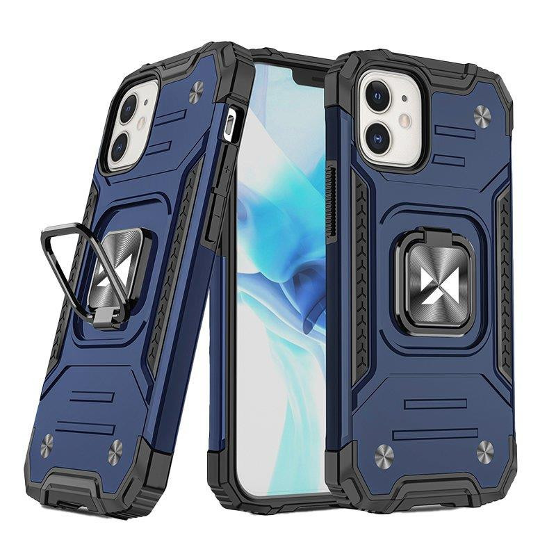 
Šarvuotas dėklas iPhone 14, Ring Armor magnetinis laikiklis, mėlynas
