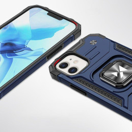 
Šarvuotas dėklas iPhone 14, Ring Armor magnetinis laikiklis, mėlynas
