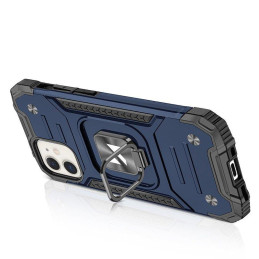 
Šarvuotas dėklas iPhone 14, Ring Armor magnetinis laikiklis, mėlynas
