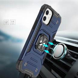 
Šarvuotas dėklas iPhone 14, Ring Armor magnetinis laikiklis, mėlynas
