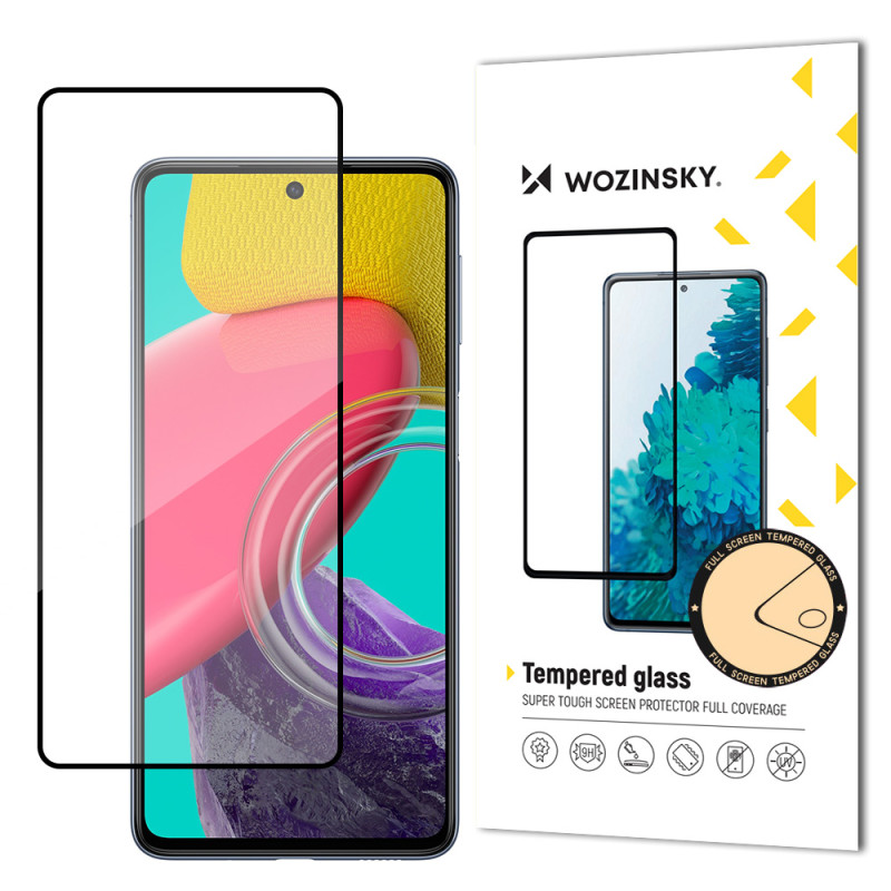 Patvarus 9H viso ekrano grūdintas stiklas, skirtas Samsung Galaxy M53 5G su dėklu draugišku juodu rėmeliu
Patvarus 9H viso ekrano grūdintas stiklas, skirtas Samsung Galaxy M53 5G su dėklu draugišku juodu rėmeliu