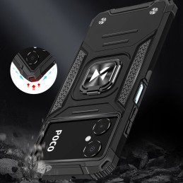
Šarvuotas dėklas Samsung Galaxy A03, Ring Armor magnetinis laikiklis, juodas
