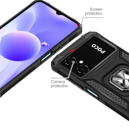
Šarvuotas dėklas, skirtas Google Pixel 7 Pro, magnetinis laikiklis Ring Armor, juodas
