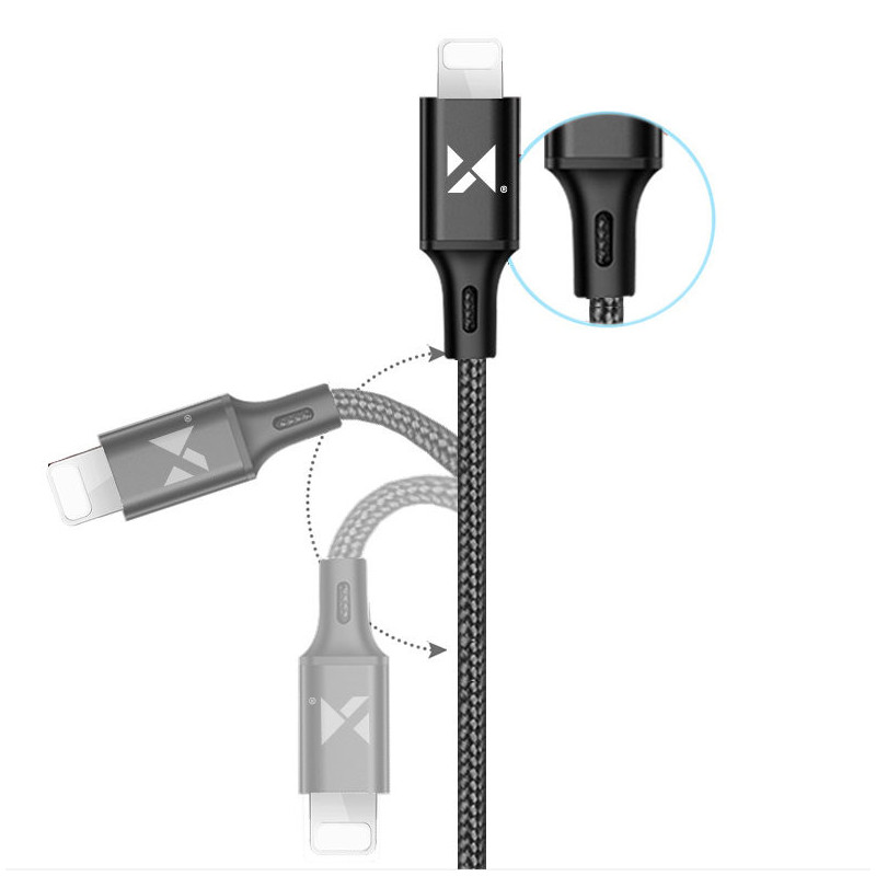 Kabelis USB laidas Iphone Lightning 2.4A 2m baltas