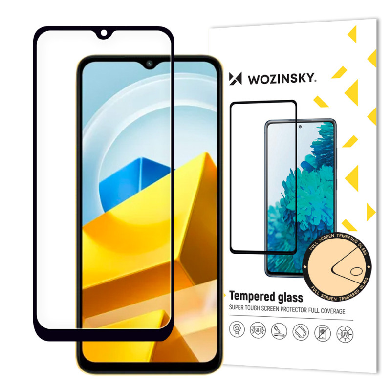 
„Xiaomi Poco M5“ viso ekrano 9H grūdintas stiklas su „Case Friendly“ juodu rėmeliu

