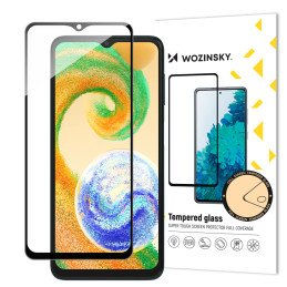 
9H grūdintas stiklas visam Samsung Galaxy A04s ekranui su juodu Full Glue rėmeliu
