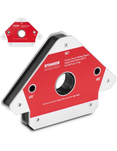Kampinio strypo magnetinio suvirinimo laikiklio kampas 45/90/135 iki 75 kg