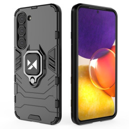 
Šarvuotas dėklas Samsung Galaxy S23, Ring Armor magnetinis laikiklis, juodas
