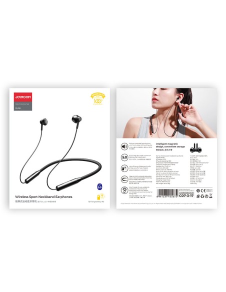 Sportinės ausinės bėgikams belaidė bluetooth kaklo juosta juoda Sportinės ausinės bėgikams belaidė bluetooth kaklo juosta juoda