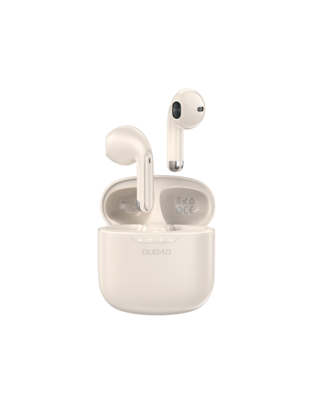 Dudao U18 Bluetooth 5.1 belaidės TWS ausinės, smėlio spalvos Dudao U18 Bluetooth 5.1 belaidės TWS ausinės, smėlio spalvos