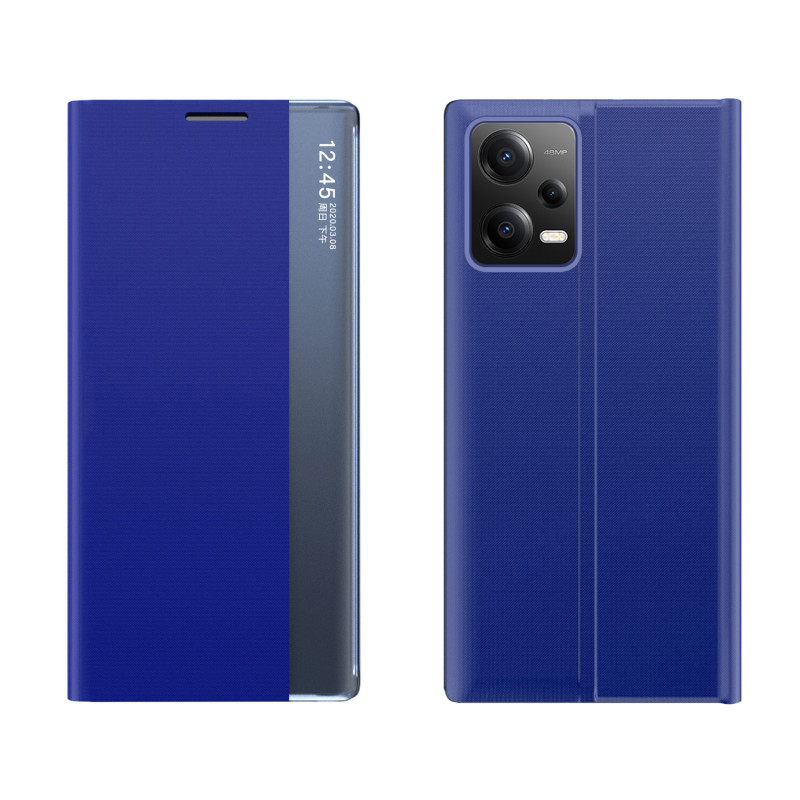 
Dėklo dangtelis su atvartu ir stovu, skirtas Xiaomi Redmi Note 12 Pro / Poco X5 Pro 5G New Sleep Case mėlynas
