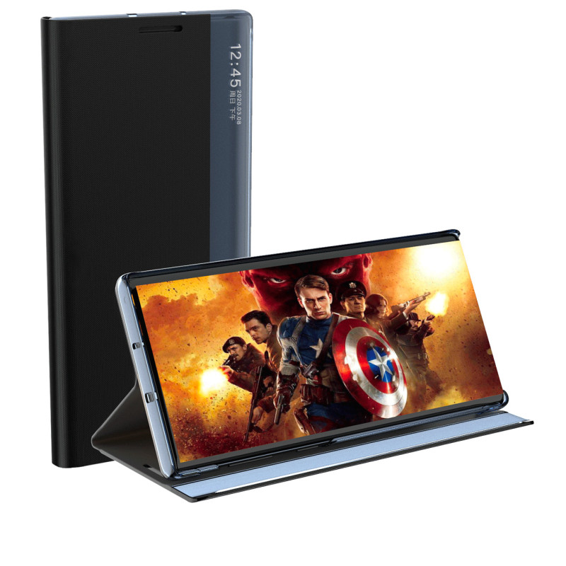 Dėklo dangtelis su atvartu ir stovu Xiaomi Redmi Note 12 5G / Poco X5 5G New Sleep Case mėlynas