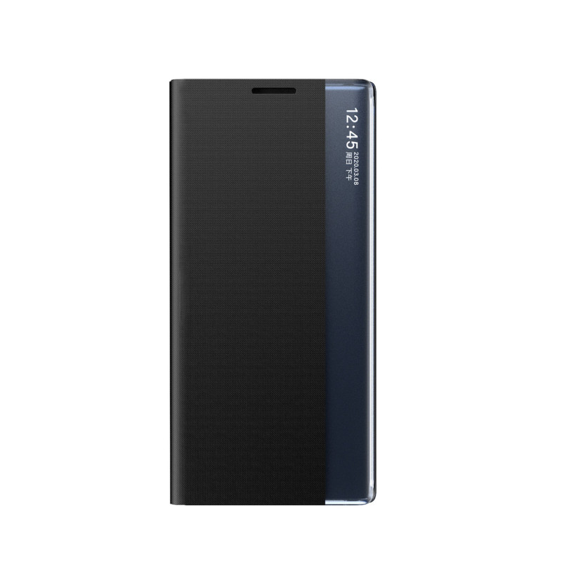 Dėklo dangtelis su atvartu ir stovu Xiaomi Redmi Note 12 5G / Poco X5 5G New Sleep Case juodas